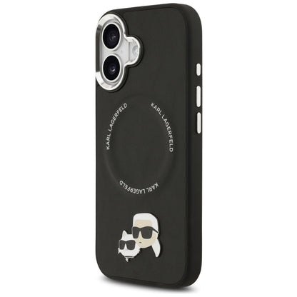 Funda MagSafe para Apple iPhone 17, Karl Lagerfeld, Karl & Choupette Pins, Negra