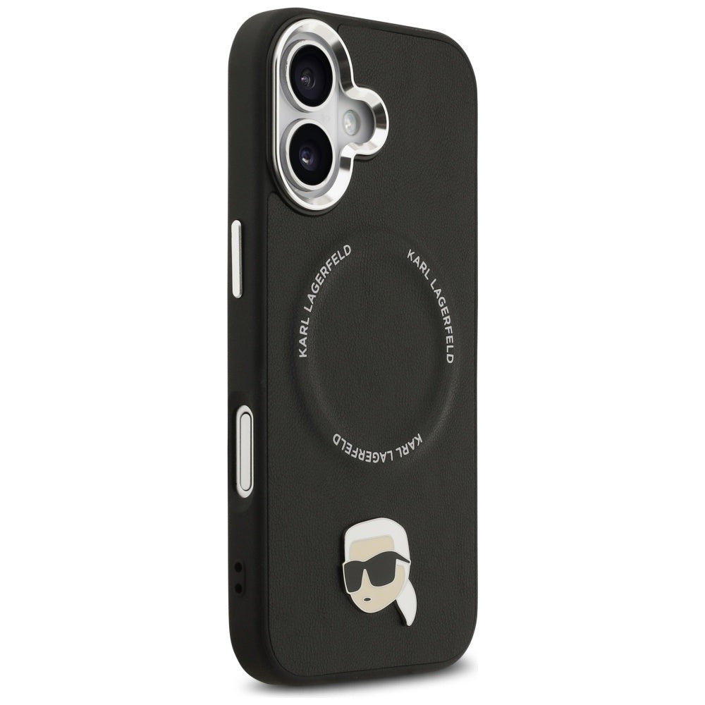 Funda MagSafe para Apple iPhone 17, Karl Lagerfeld, Karl Pin, Negra
