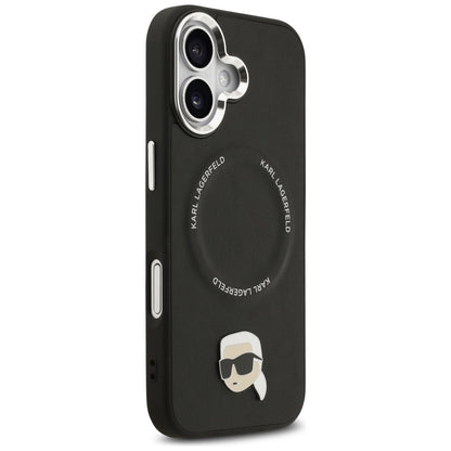 Funda MagSafe para Apple iPhone 17, Karl Lagerfeld, Karl Pin, Negra