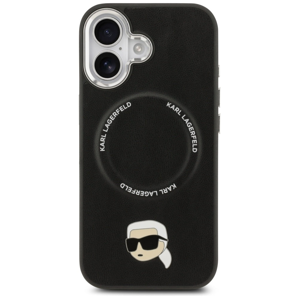 Funda MagSafe para Apple iPhone 17, Karl Lagerfeld, Karl Pin, Negra