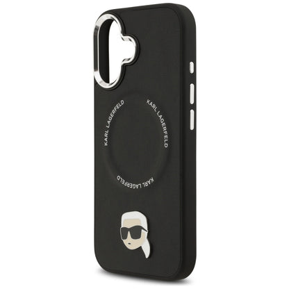 Funda MagSafe para Apple iPhone 17, Karl Lagerfeld, Karl Pin, Negra