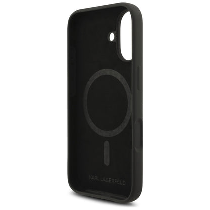 Funda MagSafe para Apple iPhone 17, Karl Lagerfeld, Ring Karl & Choupette, Negra
