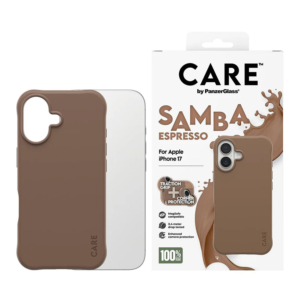 Funda MagSafe para Apple iPhone 17, PanzerGlass, Care Fashionable, Marrón