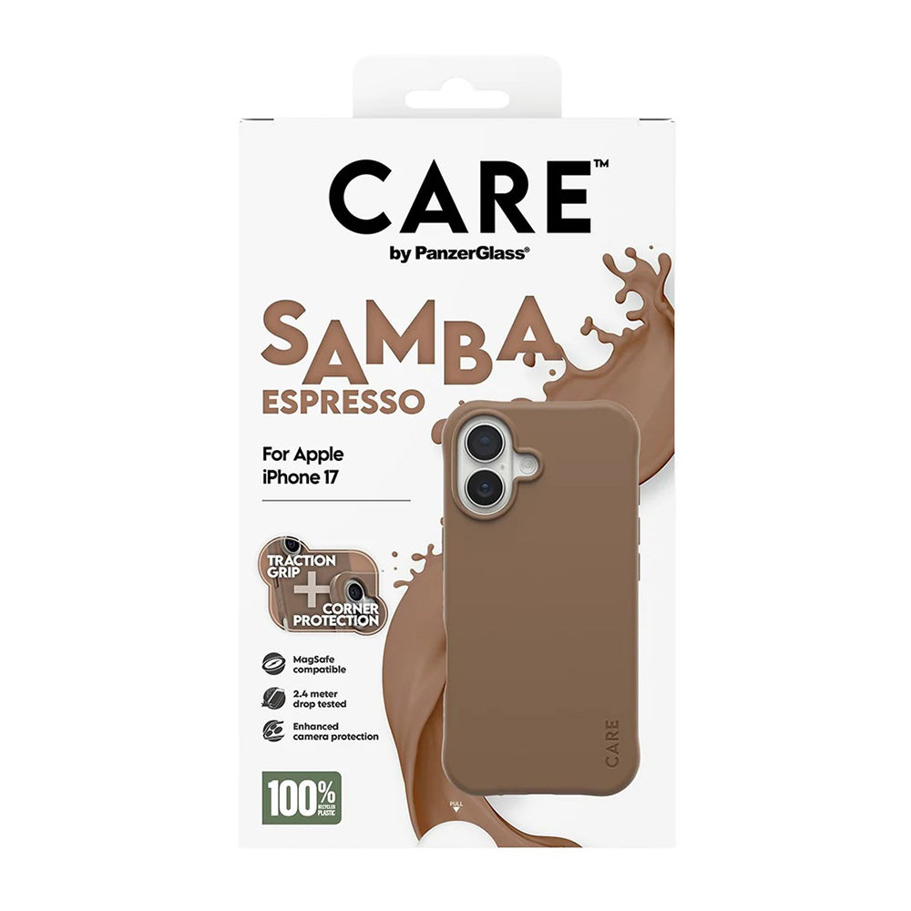 Funda MagSafe para Apple iPhone 17, PanzerGlass, Care Fashionable, Marrón
