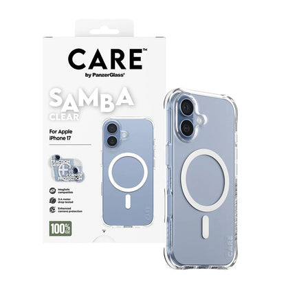 Funda MagSafe para Apple iPhone 17, PanzerGlass, Care Fashionable, Transparente Blanca