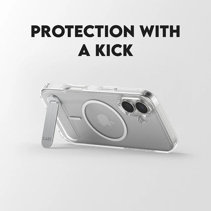 Funda MagSafe para Apple iPhone 17, PanzerGlass, con soporte Kickstand, Transparente