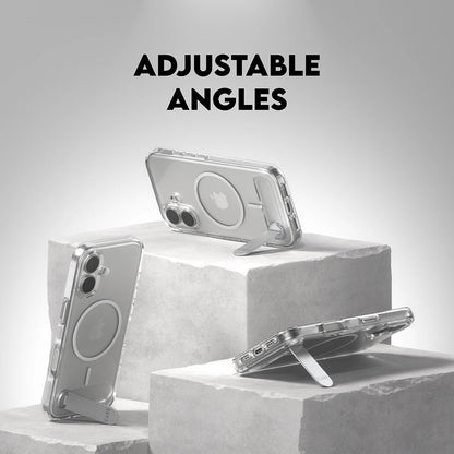Funda MagSafe para Apple iPhone 17, PanzerGlass, con soporte Kickstand, Transparente