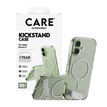 Funda MagSafe para Apple iPhone 17, PanzerGlass, con soporte Kickstand, Transparente