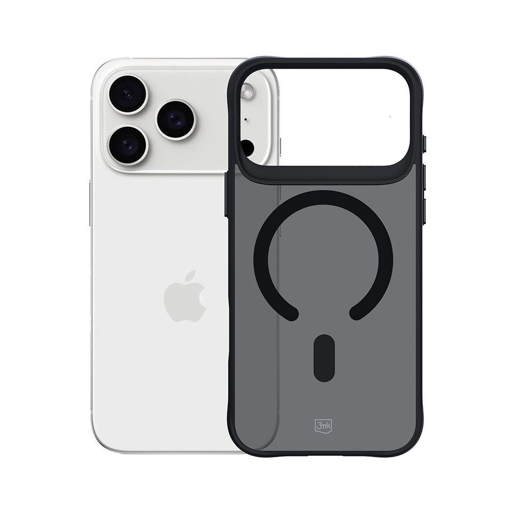 Funda MagSafe para Apple iPhone 17 Pro, 3MK, Smoke MagCase, Negra