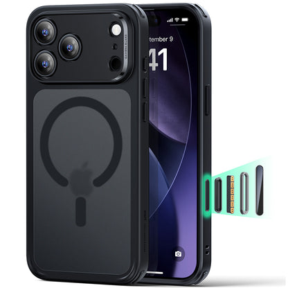 Funda MagSafe para Apple iPhone 17 Pro, ESR, Classic Hybrid, Negra Satinada