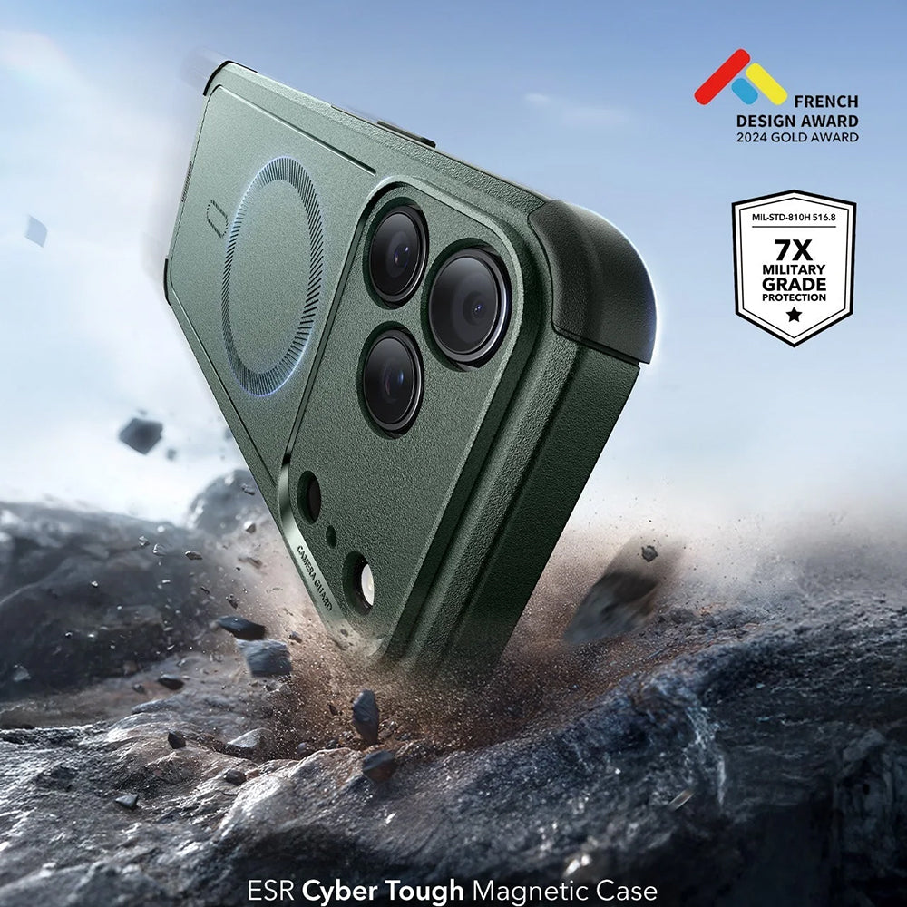 Funda MagSafe para Apple iPhone 17 Pro, ESR, Cyber, Verde