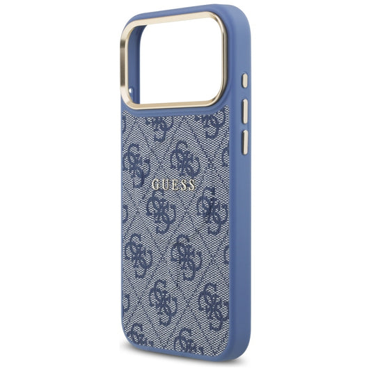 Funda MagSafe para Apple iPhone 17 Pro, Guess, 4G Classic, Azul.