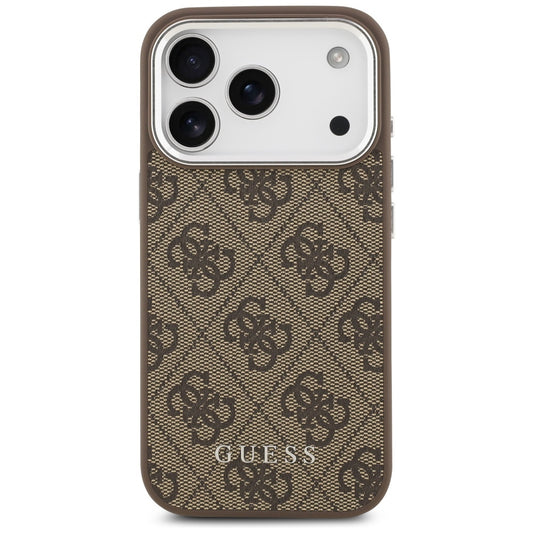 Funda MagSafe para Apple iPhone 17 Pro, Guess, 4G Classic Logo, Marrón