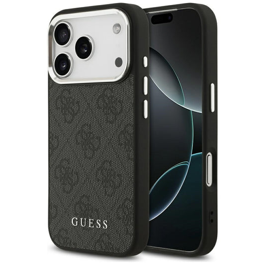 Funda MagSafe para Apple iPhone 17 Pro, Guess, 4G Classic Logo, Negra