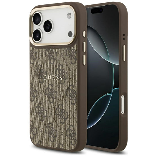 Funda MagSafe para Apple iPhone 17 Pro, Guess, 4G Classic, Marrón