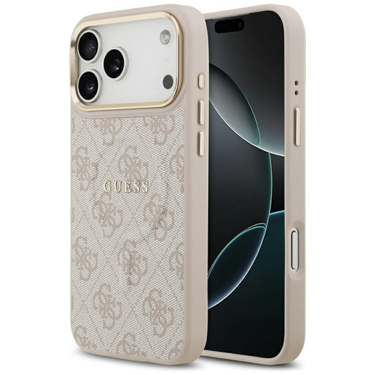 Funda MagSafe para Apple iPhone 17 Pro, Guess, 4G Classic, Rosa