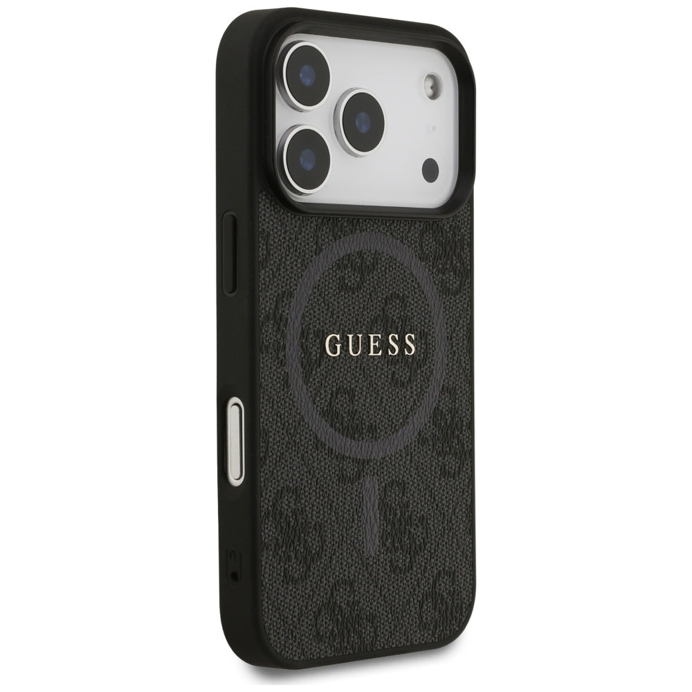 Funda MagSafe para Apple iPhone 17 Pro, Guess, 4G Ring Classic Logo, Negra