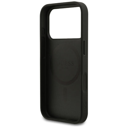 Funda MagSafe para Apple iPhone 17 Pro, Guess, 4G Ring Classic Logo, Negra