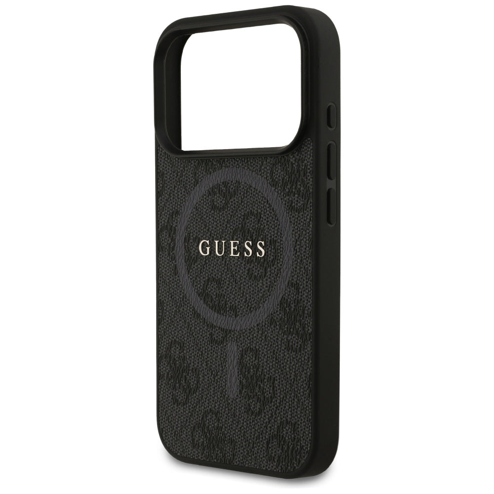 Funda MagSafe para Apple iPhone 17 Pro, Guess, 4G Ring Classic Logo, Negra