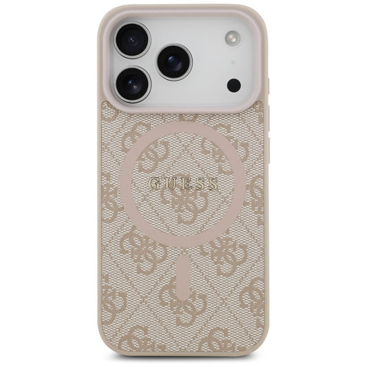 Funda MagSafe para Apple iPhone 17 Pro, Guess, 4G Ring Classic Logo, Rosa