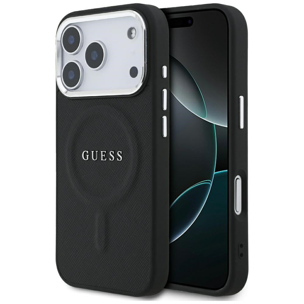 Funda MagSafe para Apple iPhone 17 Pro, Guess, Classic Logo, Negra
