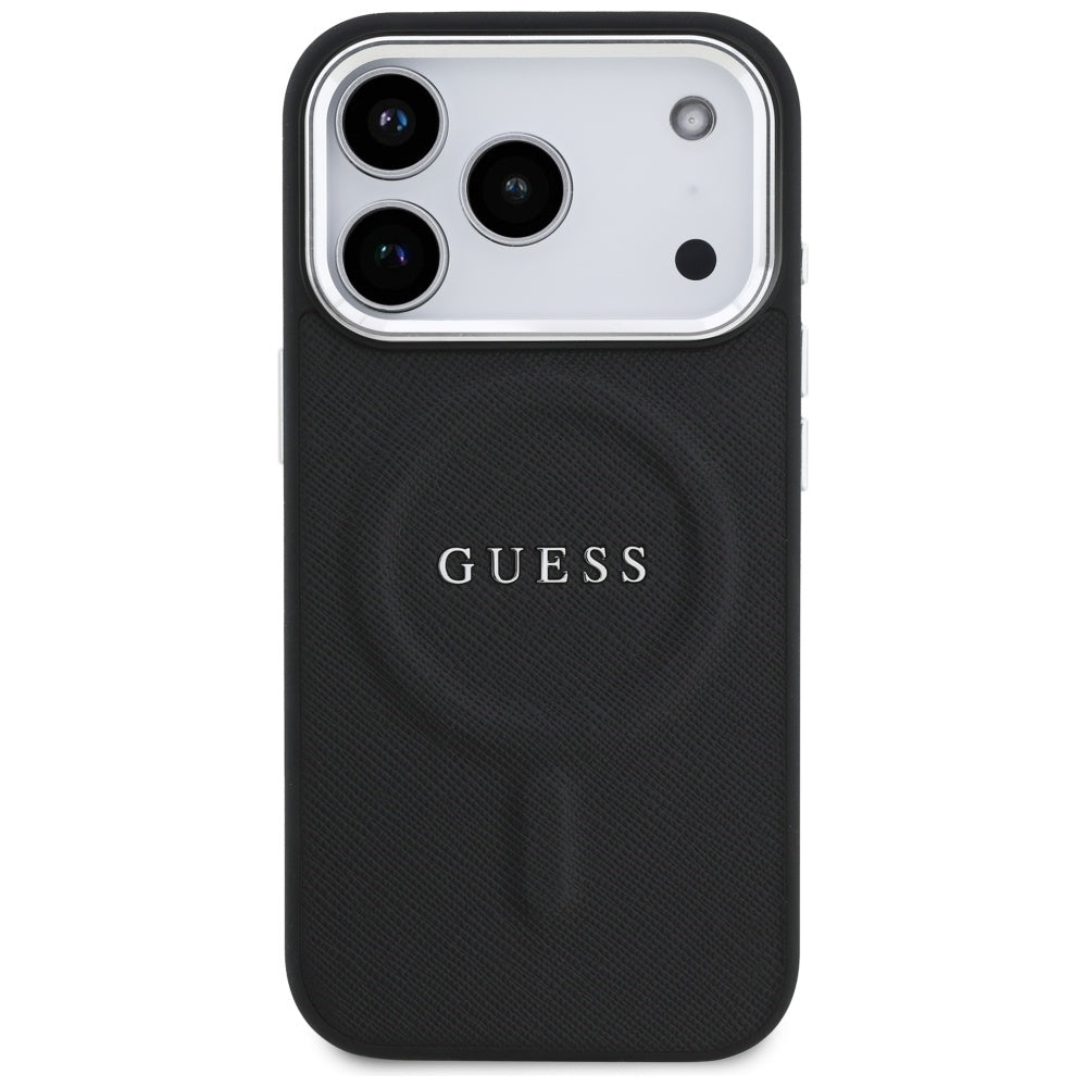 Funda MagSafe para Apple iPhone 17 Pro, Guess, Classic Logo, Negra