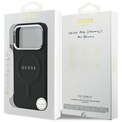 Funda MagSafe para Apple iPhone 17 Pro, Guess, Classic Logo, Negra