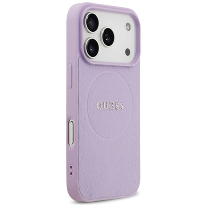 Funda MagSafe para Apple iPhone 17 Pro, Guess, Grained Gold Ring, Rosa