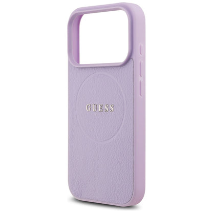 Funda MagSafe para Apple iPhone 17 Pro, Guess, Grained Gold Ring, Rosa