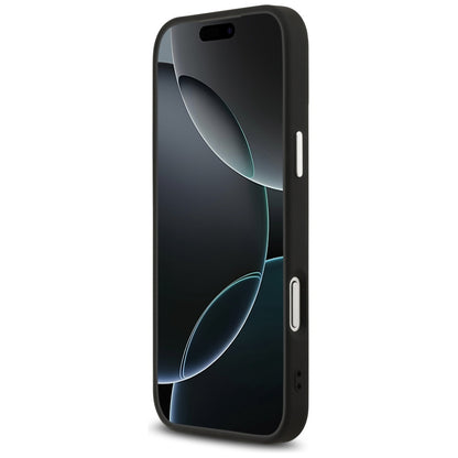 Funda MagSafe para Apple iPhone 17 Pro, Guess, Logo Triángulo Granulado, Negra