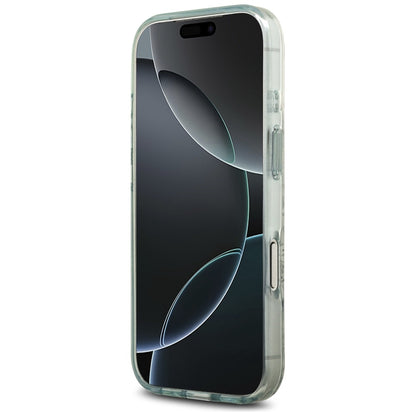 Funda MagSafe para Apple iPhone 17 Pro, Guess, IML Flower and Tonal Circle, Verde