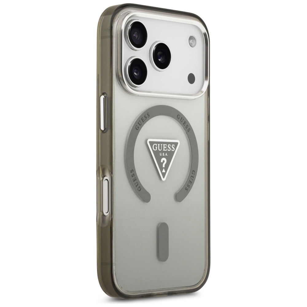 Funda MagSafe para Apple iPhone 17 Pro, Guess, IML Gradient Triangle Logo, Kaki