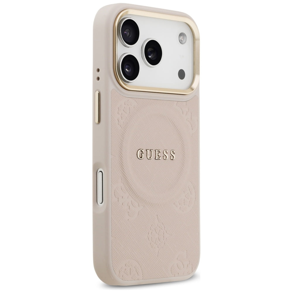 Funda MagSafe para Apple iPhone 17 Pro, Guess, Peony Hot Stamp, Rosa