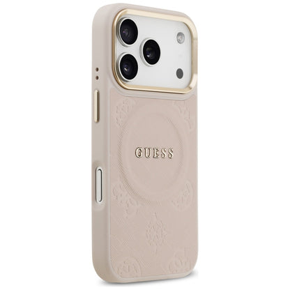 Funda MagSafe para Apple iPhone 17 Pro, Guess, Peony Hot Stamp, Rosa