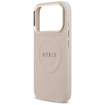 Funda MagSafe para Apple iPhone 17 Pro, Guess, Peony Hot Stamp, Rosa