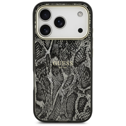 Funda MagSafe para Apple iPhone 17 Pro, Guess, Python Pattern, Negra