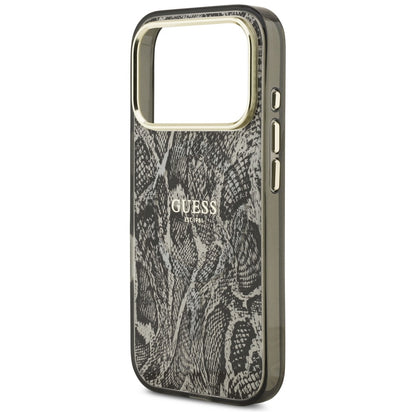 Funda MagSafe para Apple iPhone 17 Pro, Guess, Python Pattern, Negra