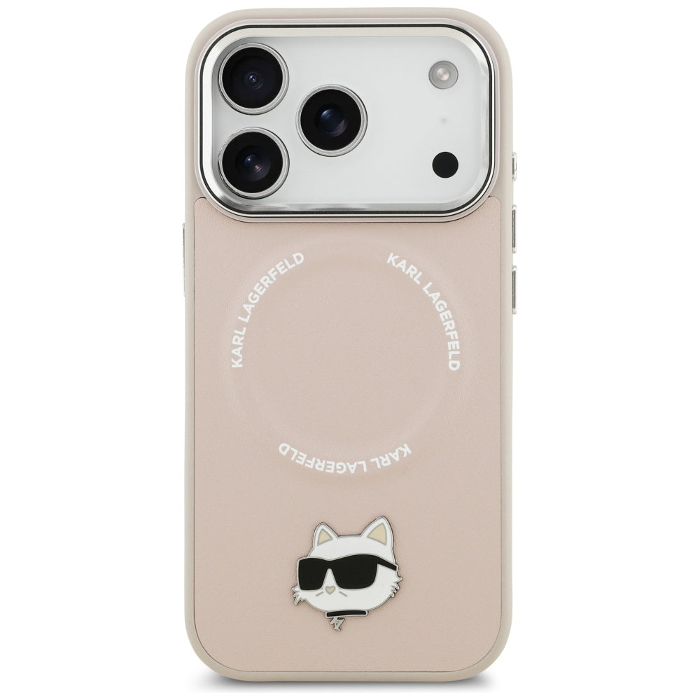 Funda MagSafe para Apple iPhone 17 Pro, Karl Lagerfeld, Choupette Pin, Rosa