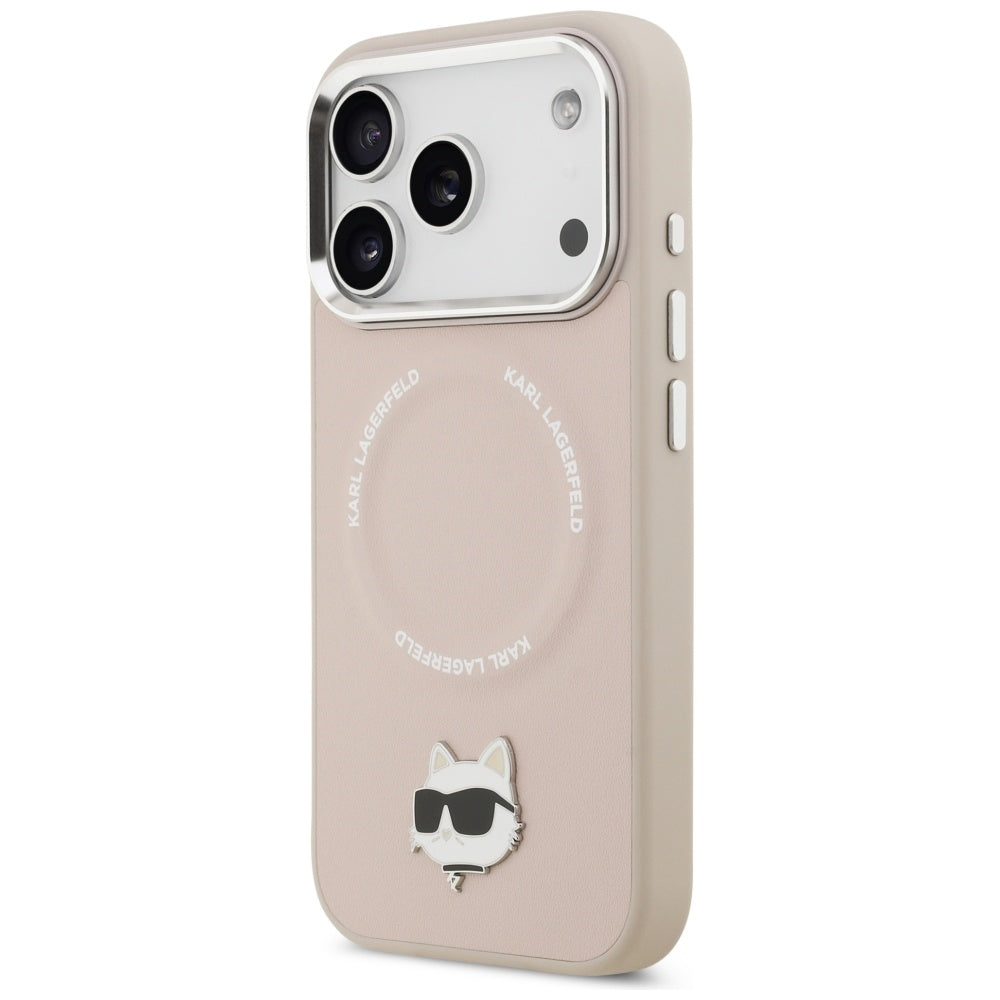 Funda MagSafe para Apple iPhone 17 Pro, Karl Lagerfeld, Choupette Pin, Rosa