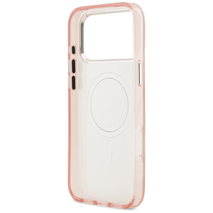 Funda MagSafe para Apple iPhone 17 Pro, Karl Lagerfeld, IML Aquarelle Logo Choupette, Rosa.