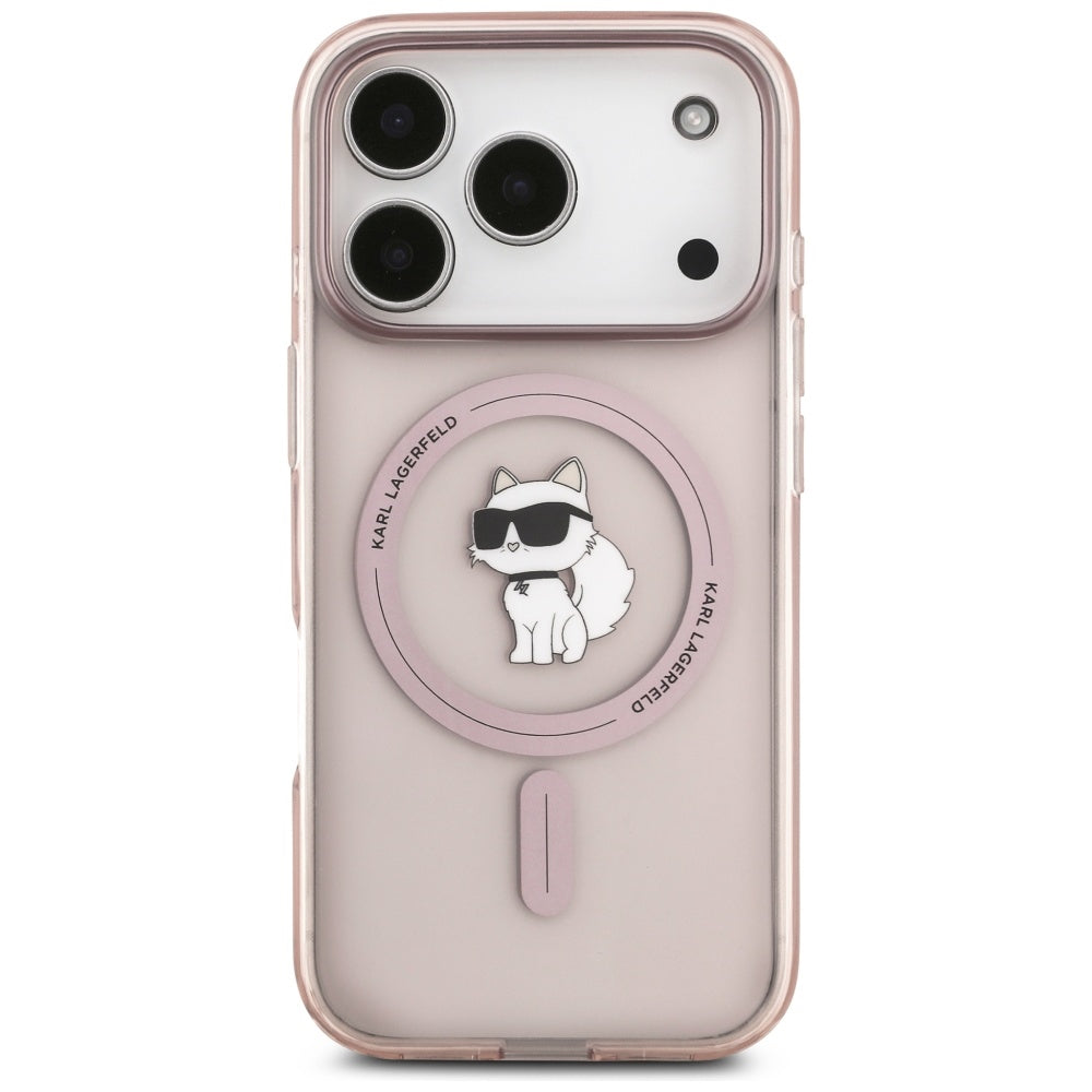 Funda MagSafe para Apple iPhone 17 Pro, Karl Lagerfeld, IML Choupette, Rosa