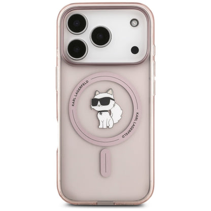 Funda MagSafe para Apple iPhone 17 Pro, Karl Lagerfeld, IML Choupette, Rosa
