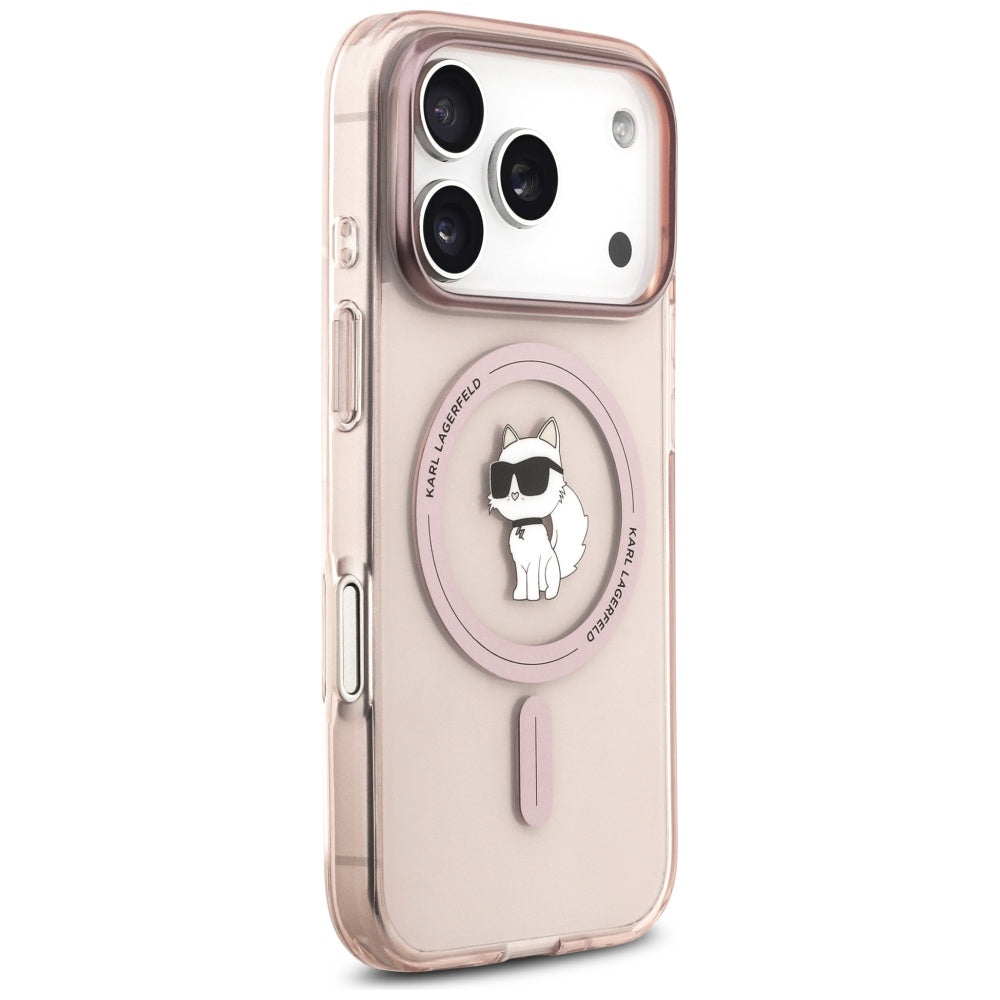 Funda MagSafe para Apple iPhone 17 Pro, Karl Lagerfeld, IML Choupette, Rosa