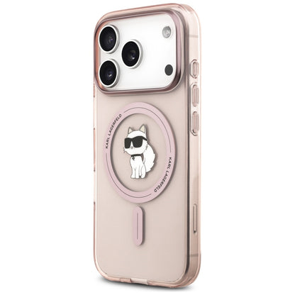 Funda MagSafe para Apple iPhone 17 Pro, Karl Lagerfeld, IML Choupette, Rosa