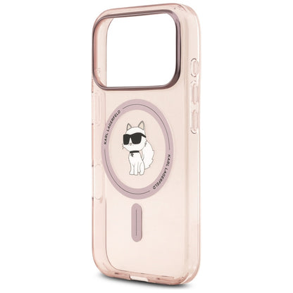 Funda MagSafe para Apple iPhone 17 Pro, Karl Lagerfeld, IML Choupette, Rosa