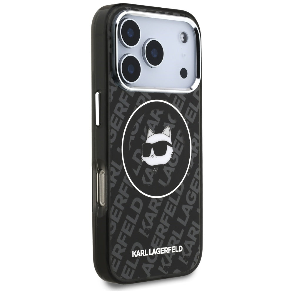 Funda MagSafe para Apple iPhone 17 Pro, Karl Lagerfeld, IML Choupette's Head, Negra