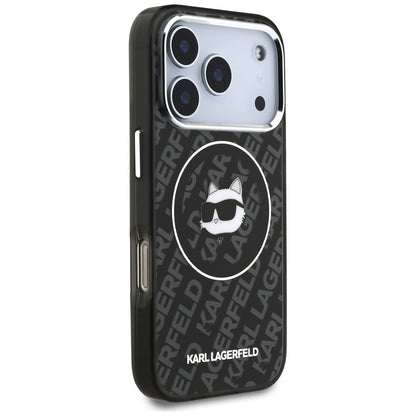 Funda MagSafe para Apple iPhone 17 Pro, Karl Lagerfeld, IML Choupette's Head, Negra