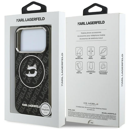 Funda MagSafe para Apple iPhone 17 Pro, Karl Lagerfeld, IML Choupette's Head, Negra
