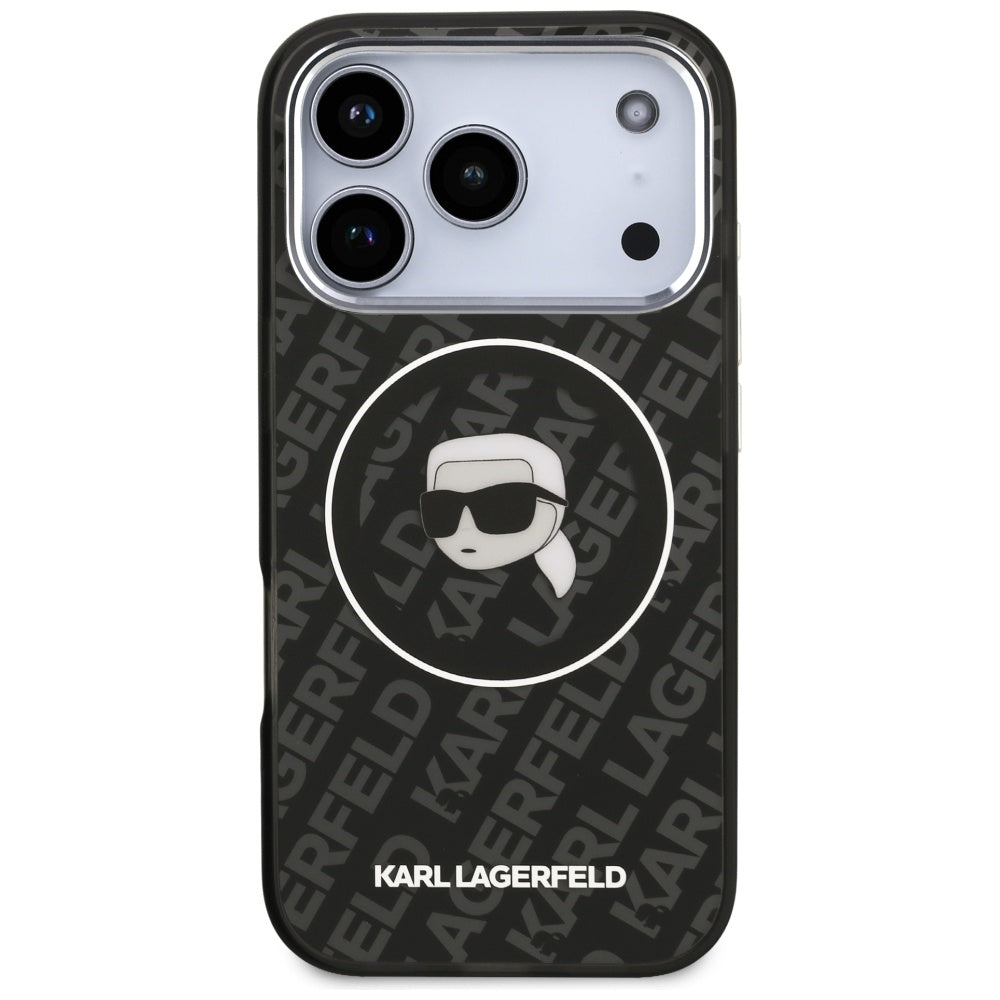 Funda MagSafe para Apple iPhone 17 Pro, Karl Lagerfeld, IML Karl's Head, Negra