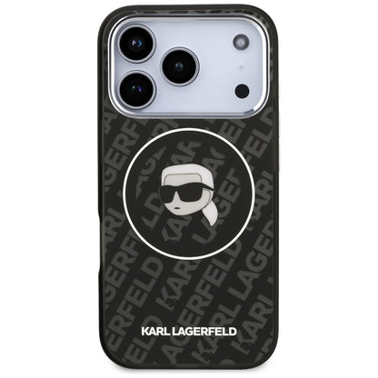 Funda MagSafe para Apple iPhone 17 Pro, Karl Lagerfeld, IML Karl's Head, Negra